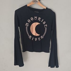 Shyanne Black Moonrise Graphic Long Sleeve Top